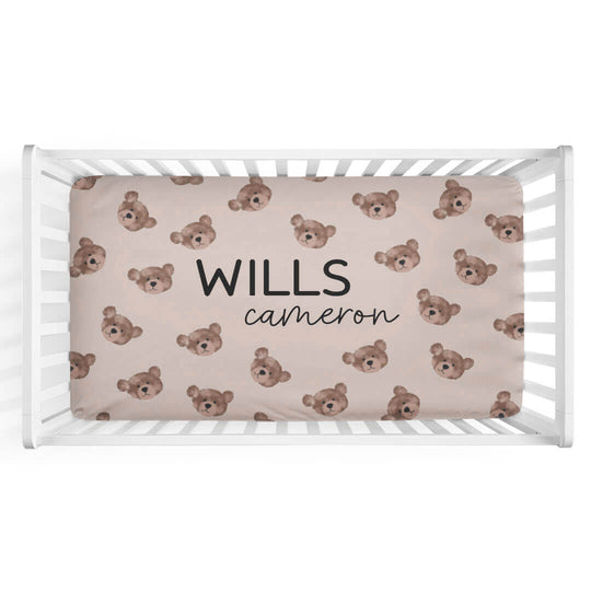 Teddy's Bears Personalized Crib Sheet Image 1
