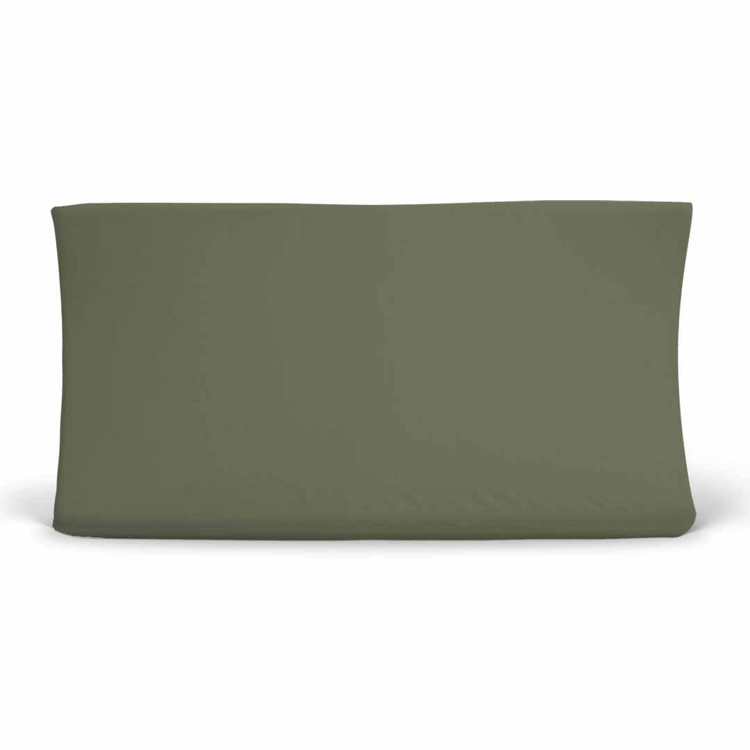 Image of Solid Olive Bamboo Knit Changing Pad Cover*