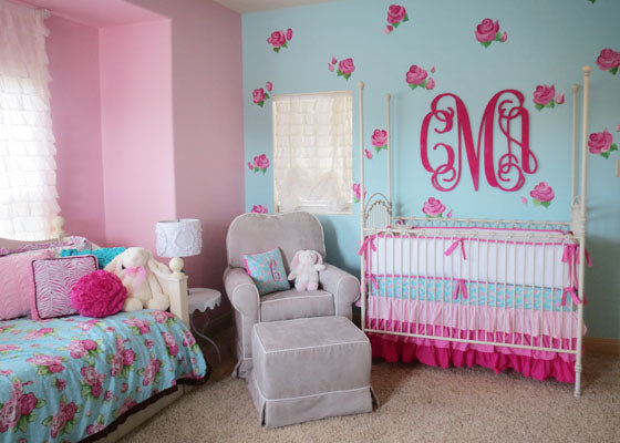 pink and blue nursery