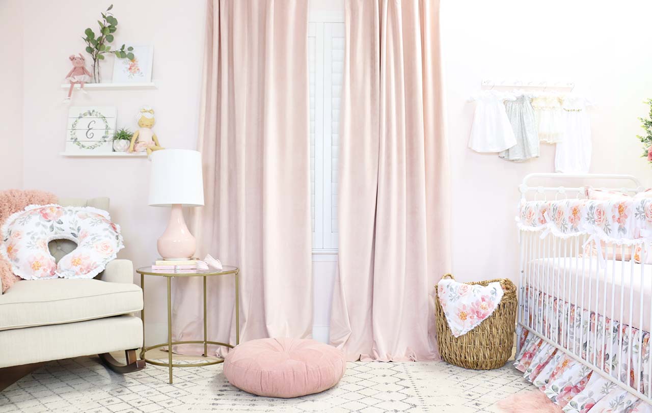 dusty pink nursery decor