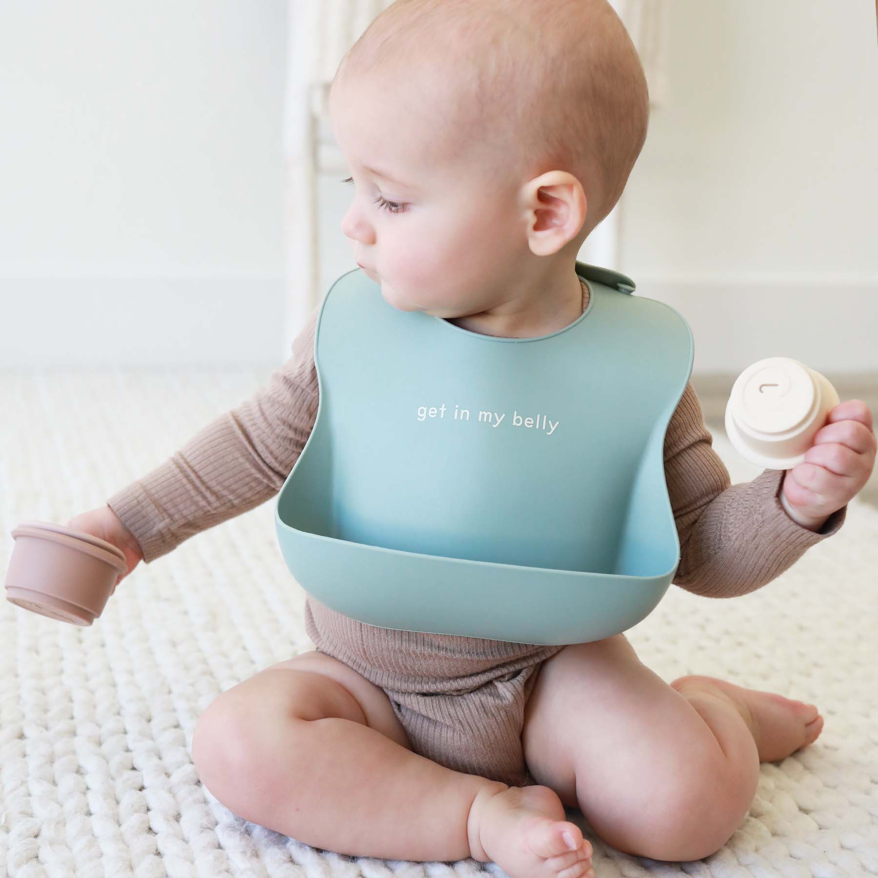 Image of Silicone Baby Bib | Get In My Belly