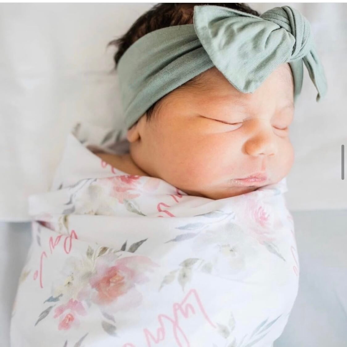 Delaney's Dusty Blush Personalized Baby Name Swaddle Blanket