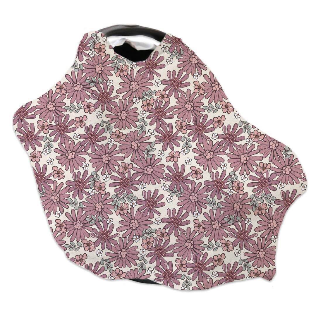 Image of Maya's Moody Floral Multi-Use Stretchy Car Seat & Nursing Cover
