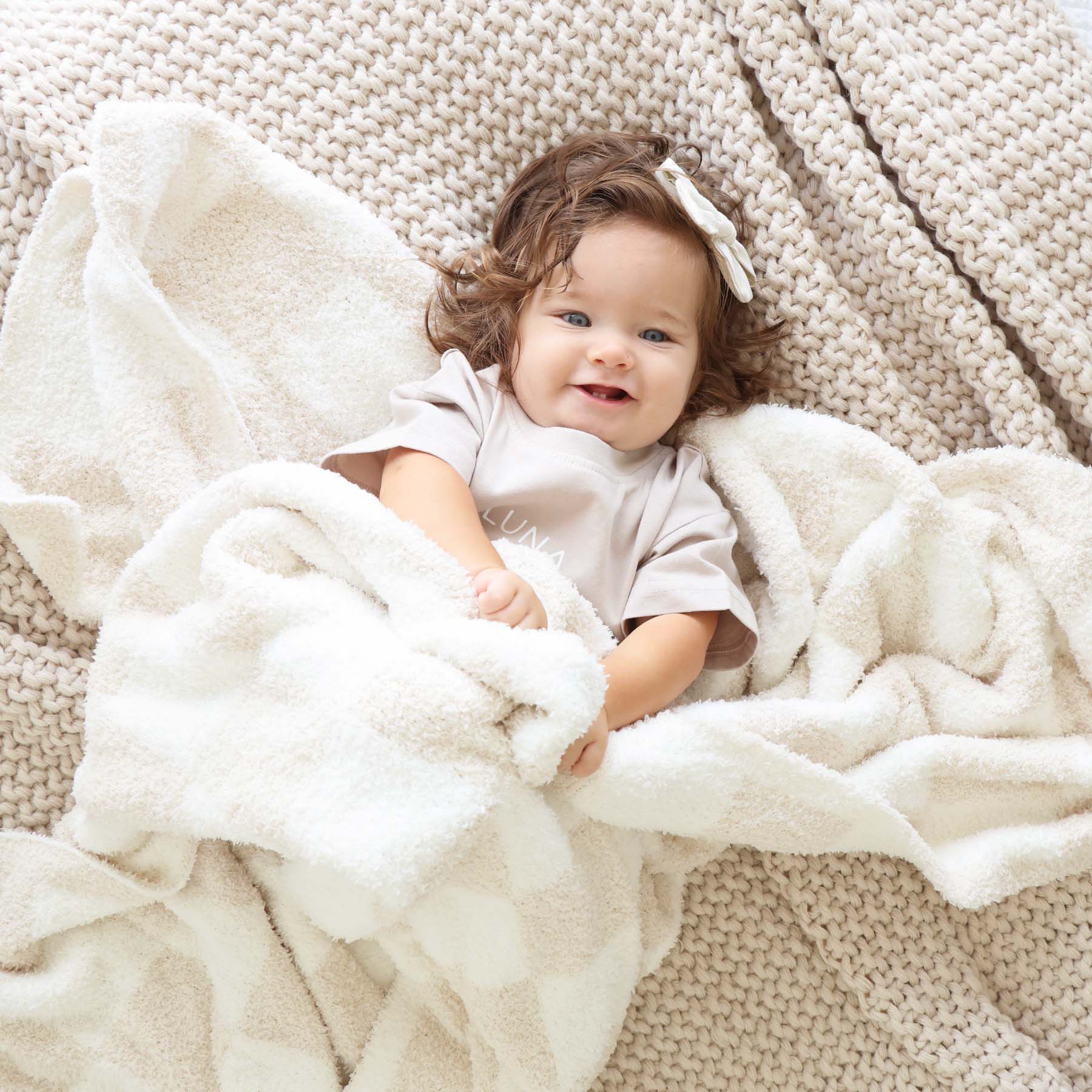 Image of CuddleLane™ Luxe Blankets | Toffee Check