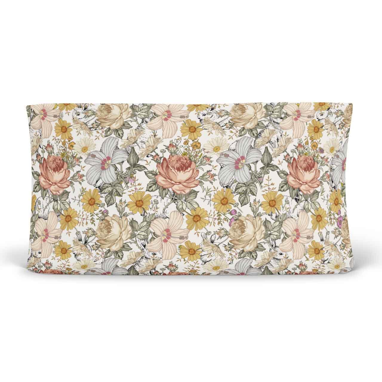 Image of Peyton's Vintage Floral Changing Pad Cover