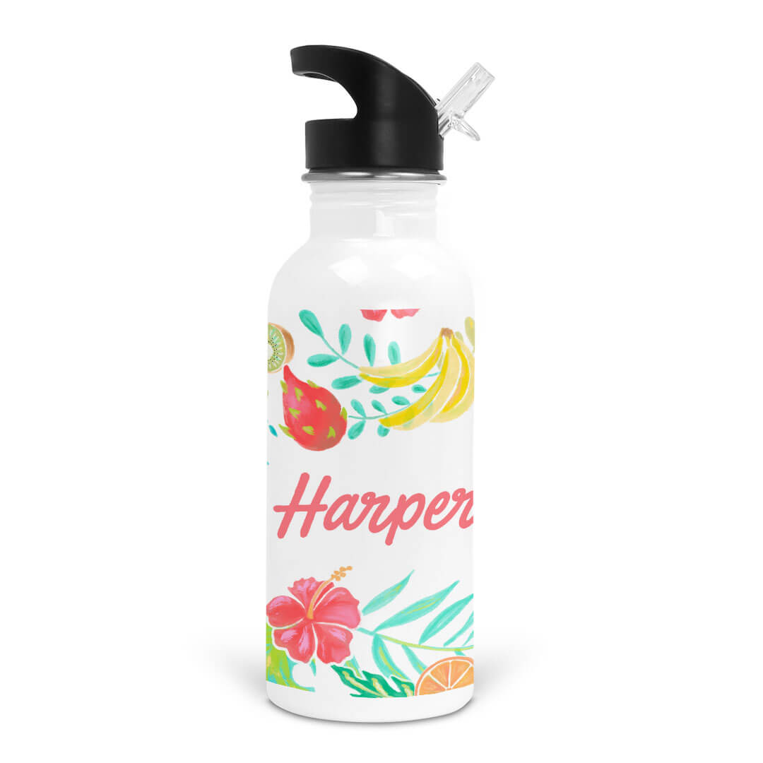 Image of Tropical Paradise Personalized Kids Water Bottle
