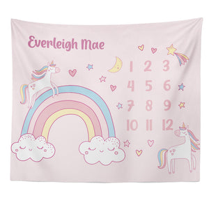 Unicorn Dreams Personalized Milestone Calendar