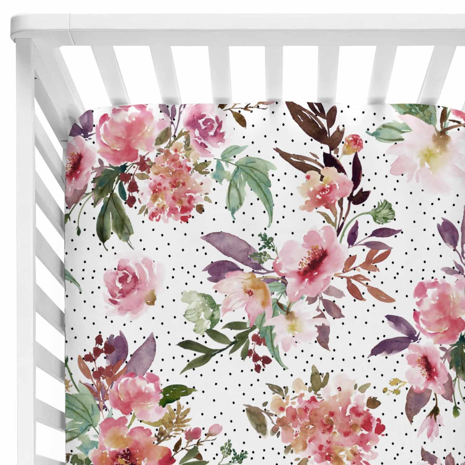 dusty rose crib bedding