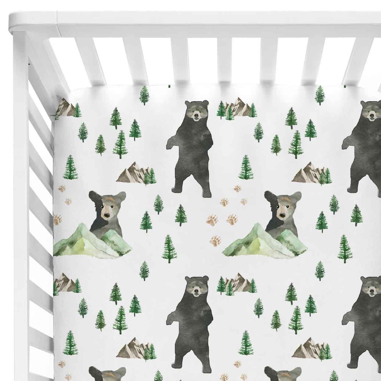 bear crib sheets