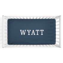 Color Story | Dark Navy Personalized Crib Sheet Nav Image 1