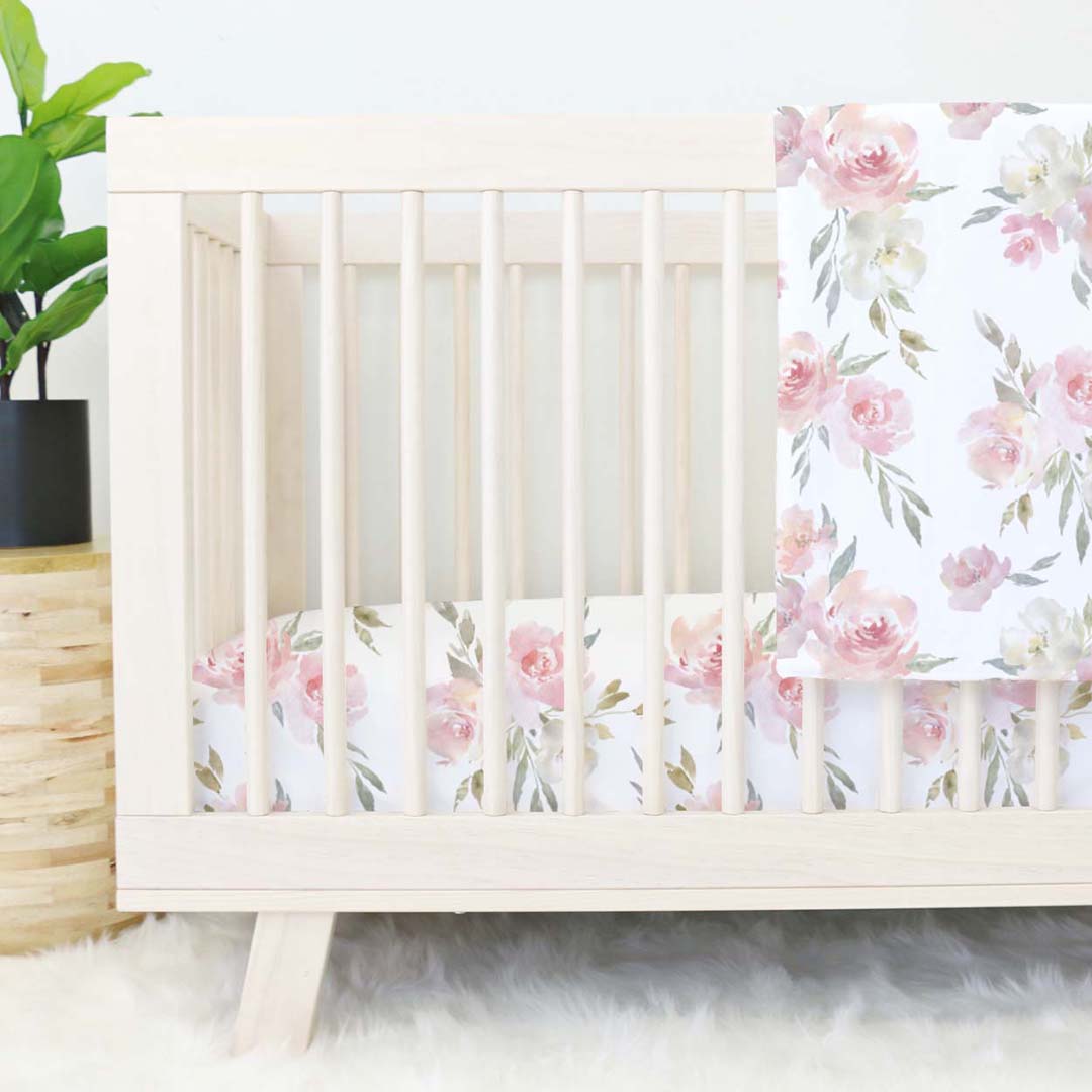 floral crib skirt