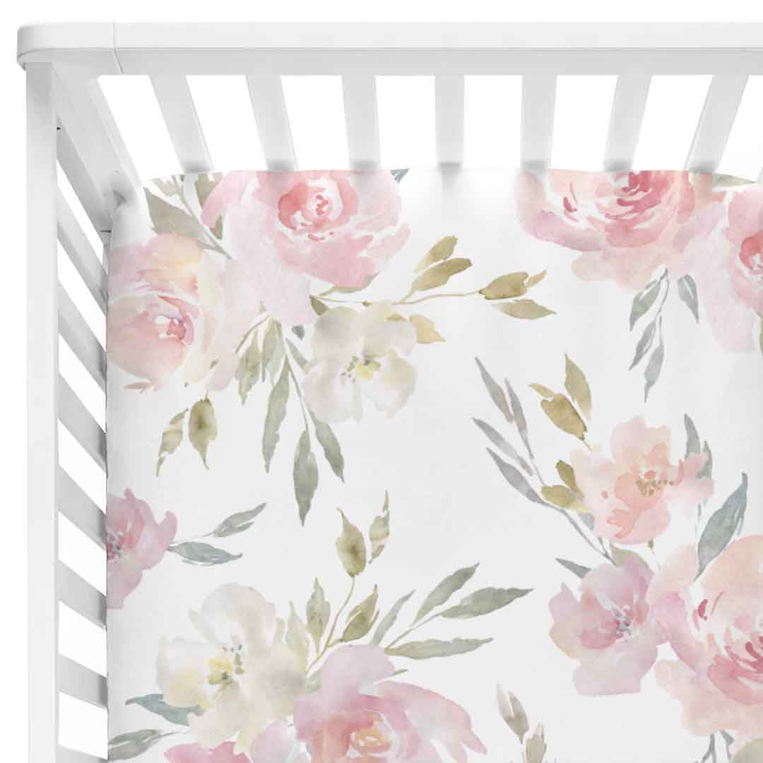 flower crib sheet