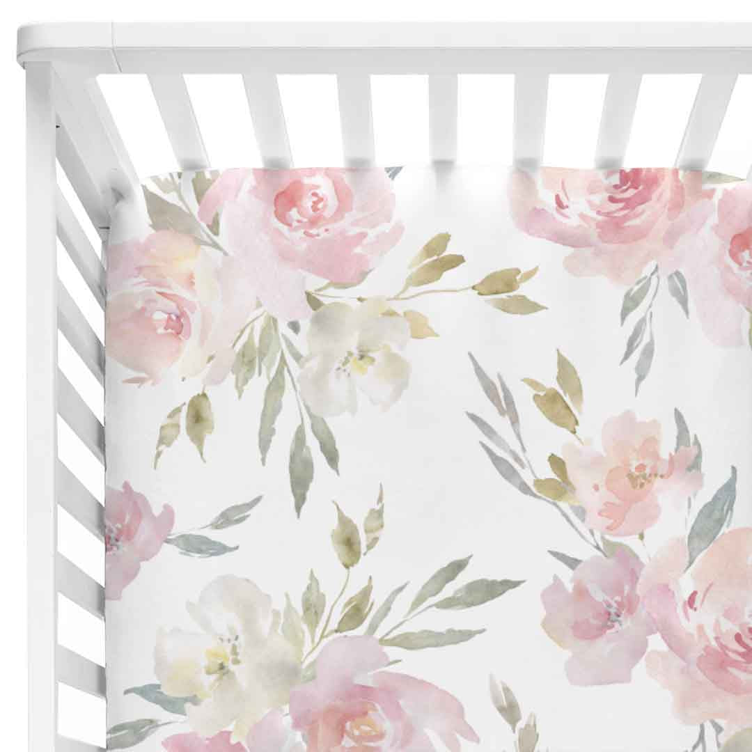 dusty rose crib bedding