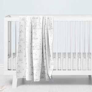 black and white cot sheets