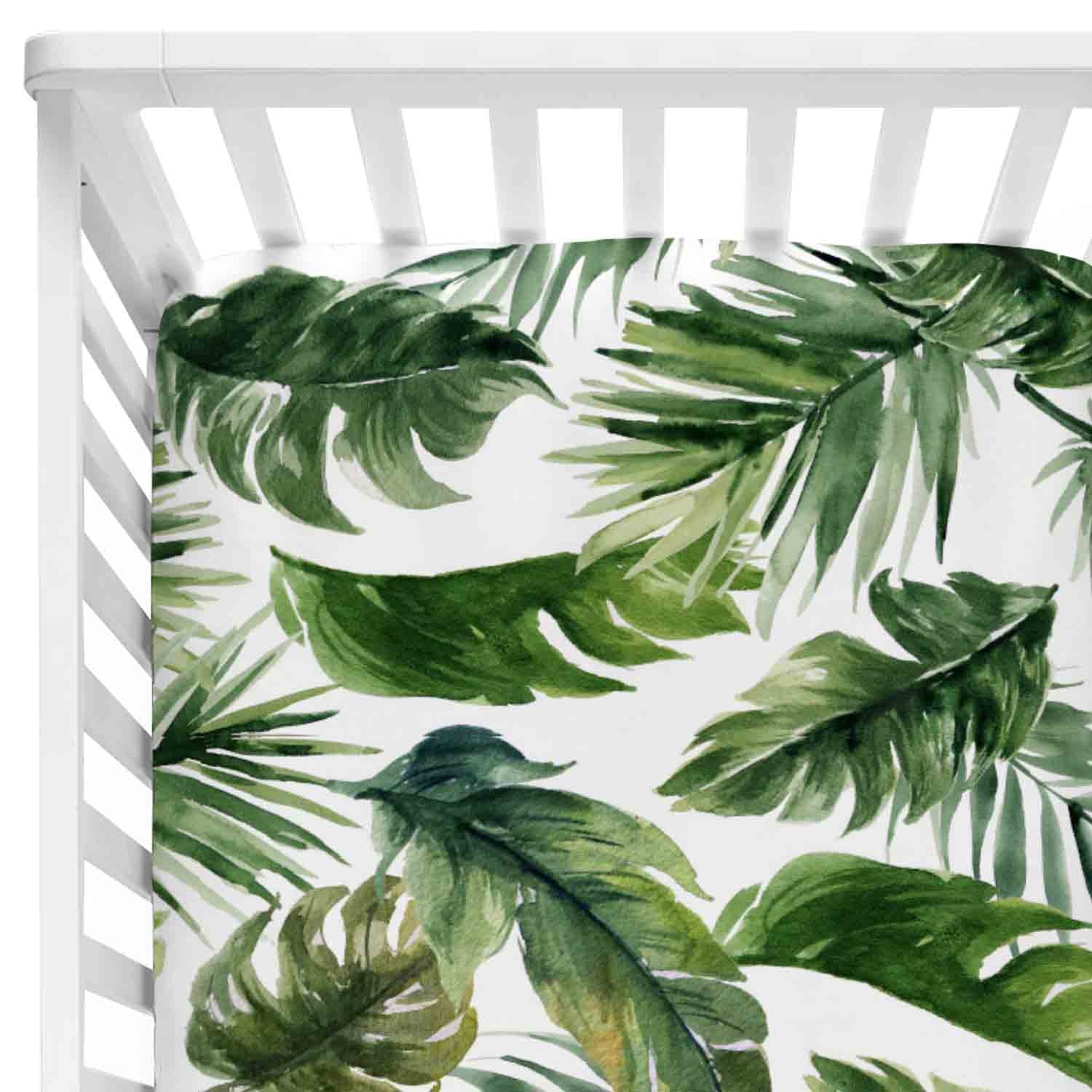forest green crib sheet