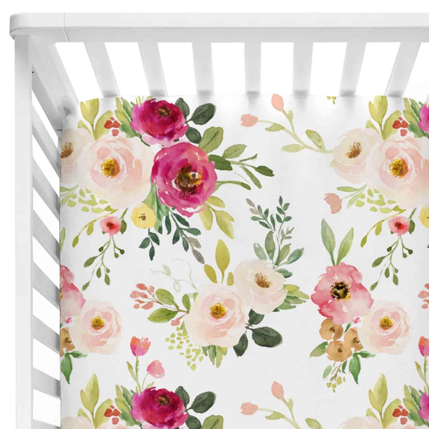 floral print crib bedding