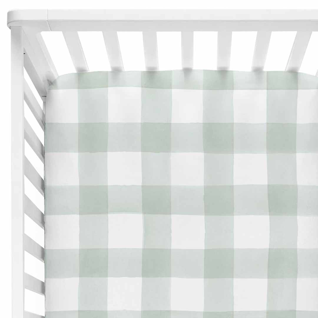 gingham crib sheet