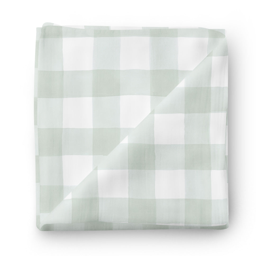 Moss Gingham Baby Bedding Caden Lane