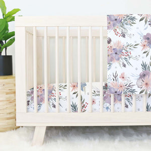 mauve baby bedding