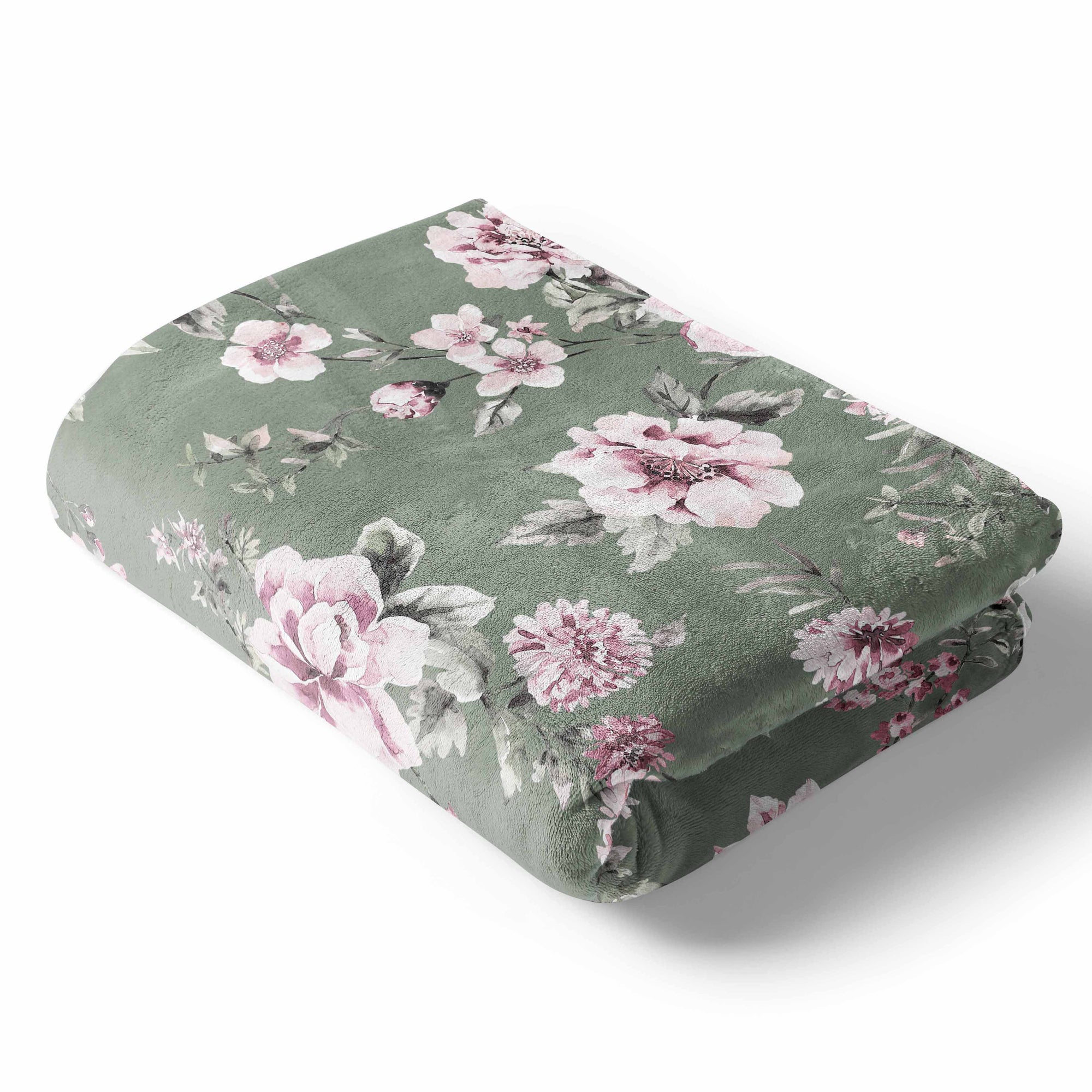 Saylors Sage Blush Floral Blanket Caden Lane