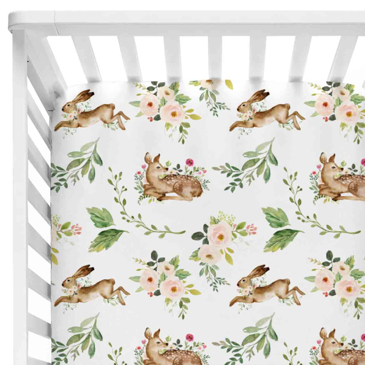 crib sheets woodland