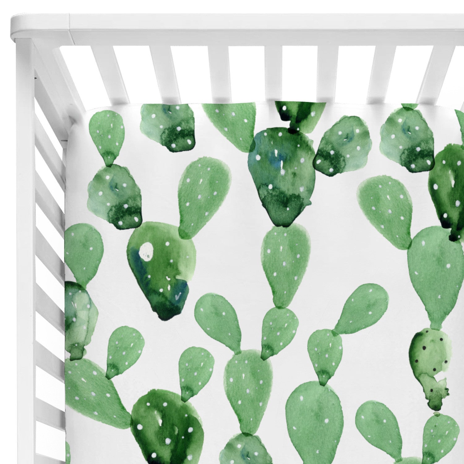 cactus fitted crib sheet