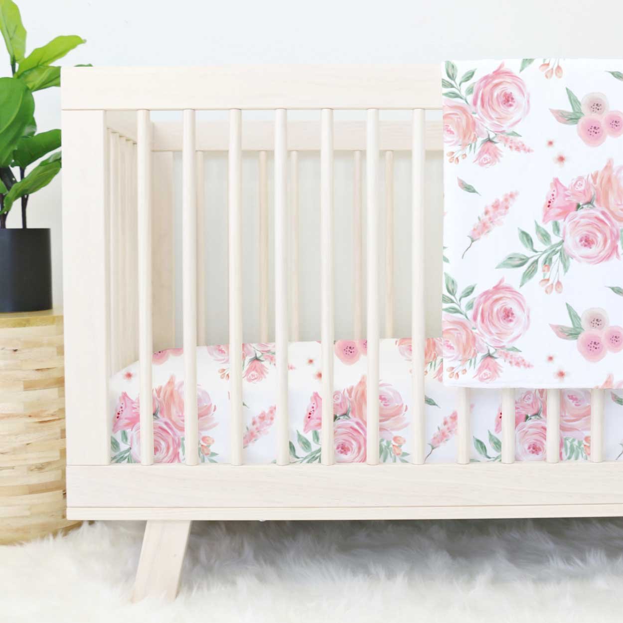 blush crib set