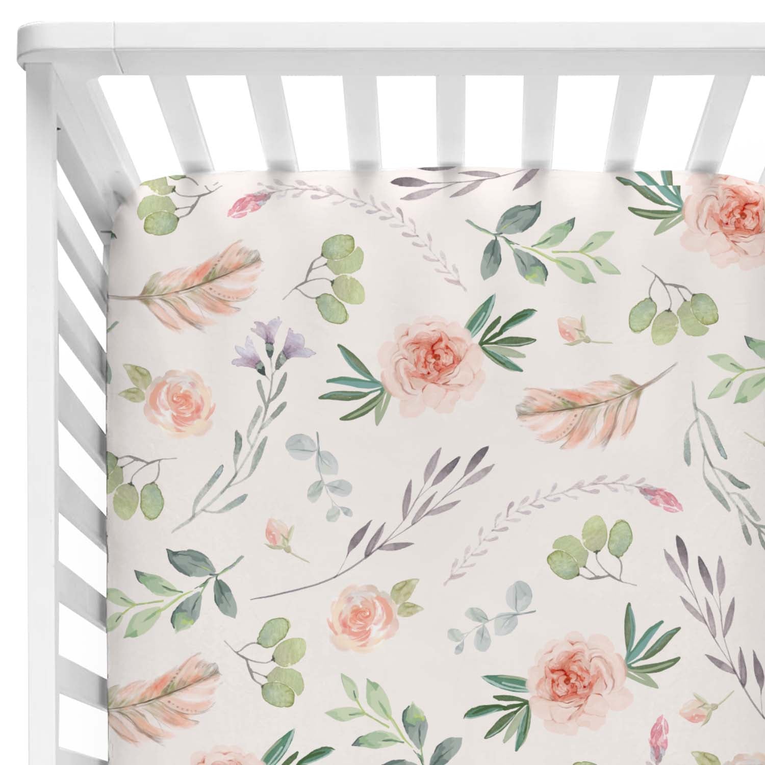 Crib Sheet - Britt's Blush Boho Garden 