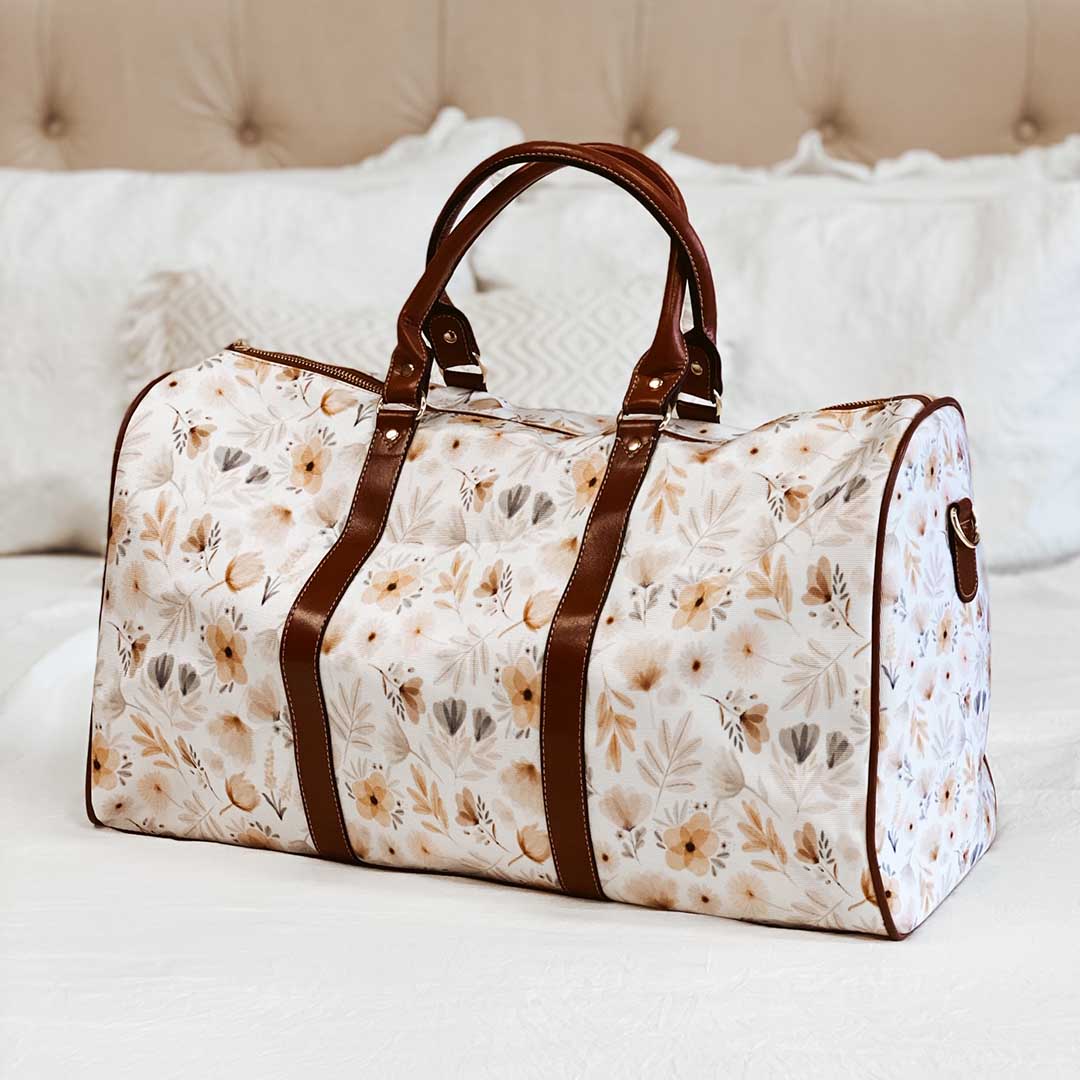 floral overnight bag