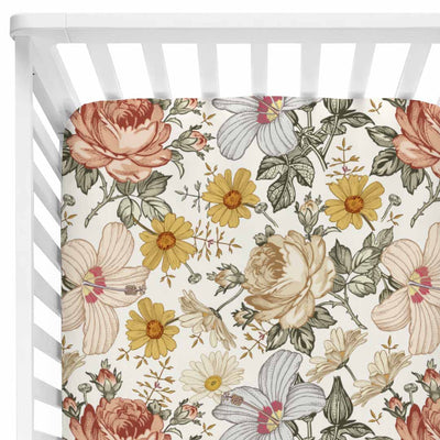 floral print crib bedding