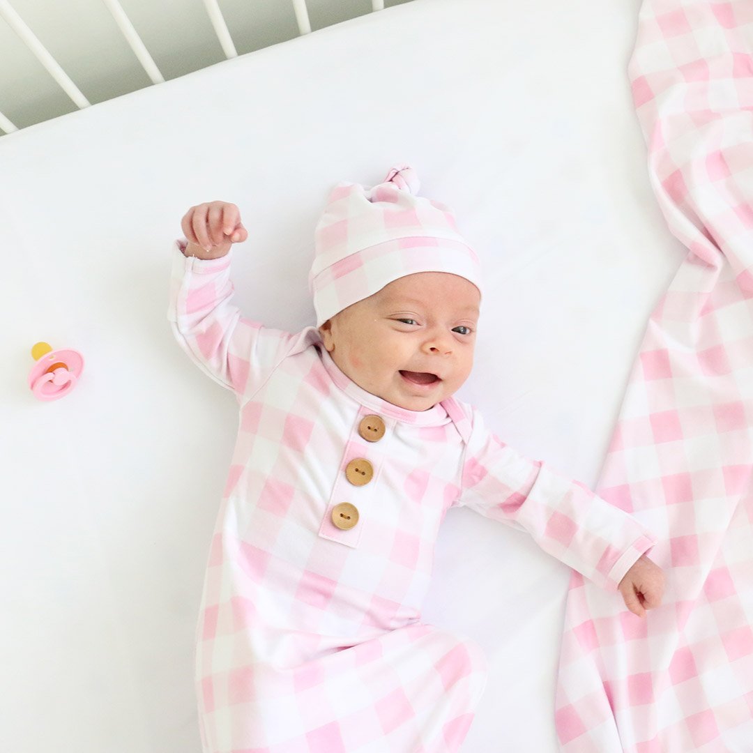 pink newborn gown
