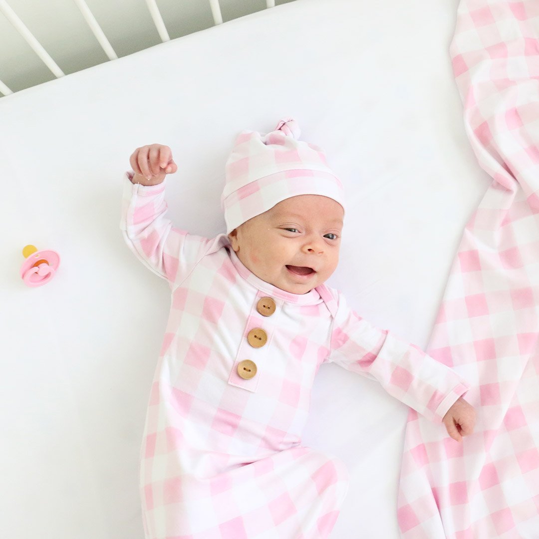 pink gingham dress baby