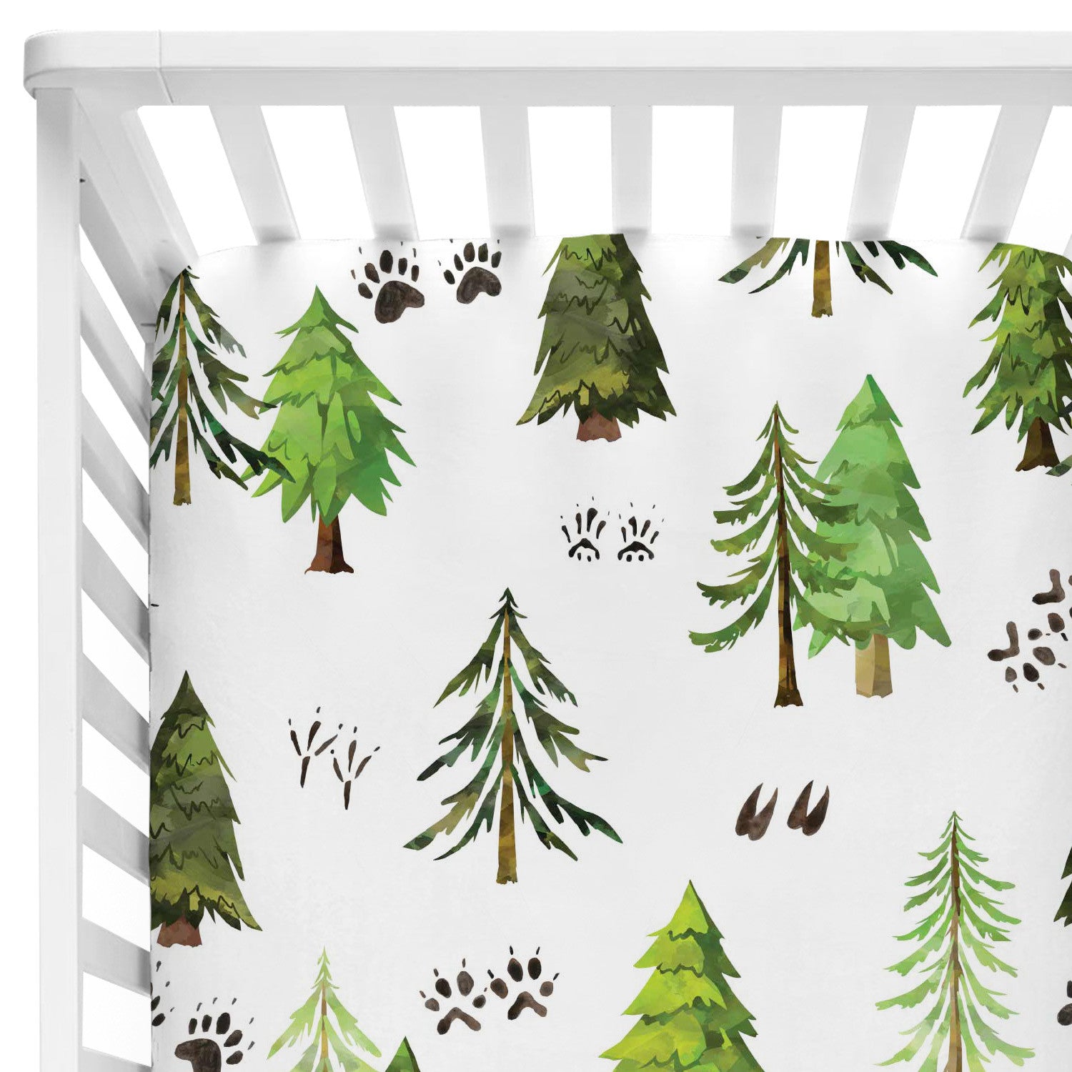 pine tree crib sheet