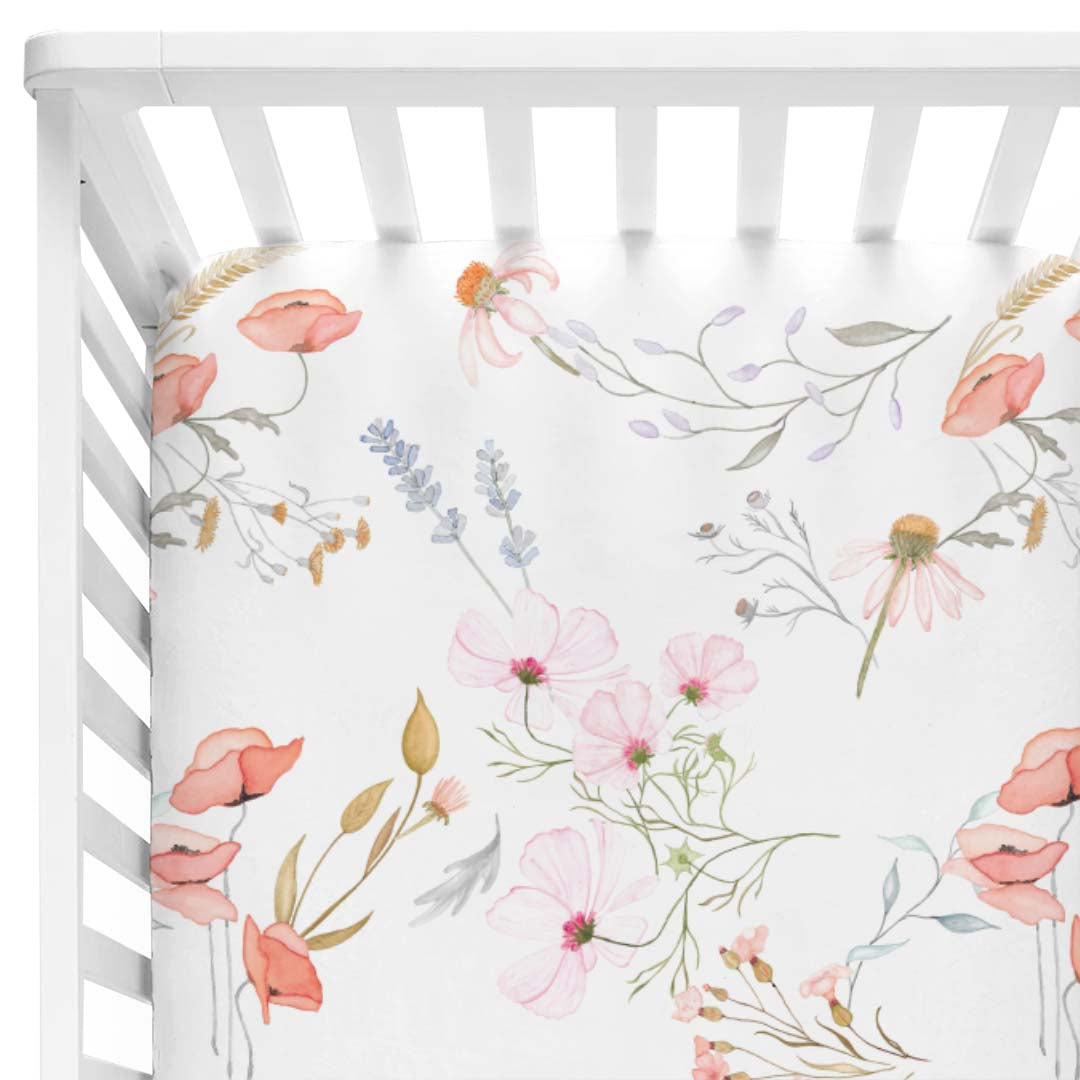 poppy crib sheet