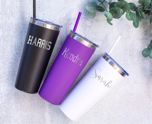 12 oz Wine Tumbler w Lid Logo Laser Engraved Insulated Stainless Steel —  Bulk Tumblers