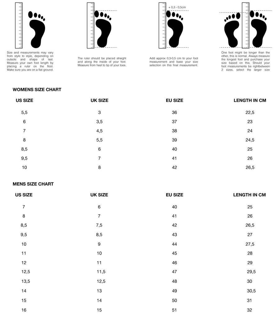 inches to mens shoe size