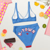 H-Town Luv Ya Blue High-Waisted Bikini