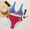 H-Town Luv Ya Blue High-Waisted Bikini