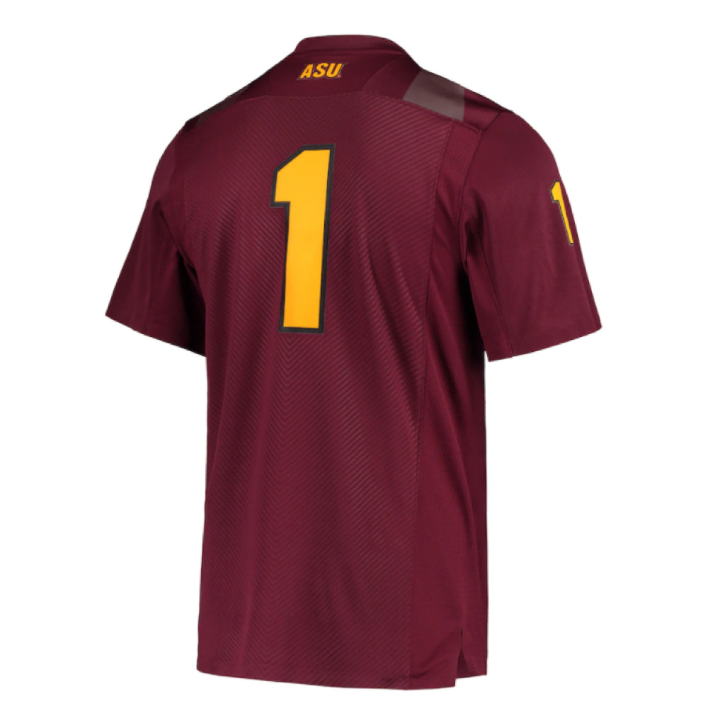 NCAA Arizona State Sun Devils Adidas 21 Premier Football Jersey - Maroon