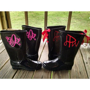 monogram boots wide calf