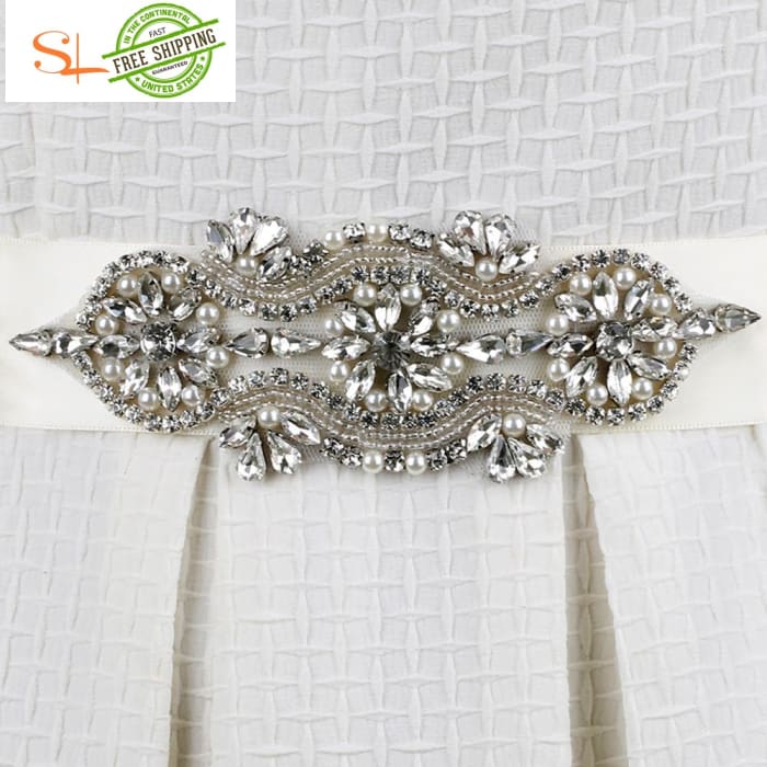 Sainaluv New Fashion Rhinestone Crystal Czech Formal Wedding