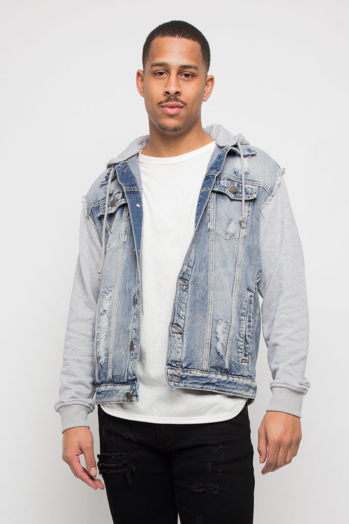 Fleece Denim Jacket with Hood – G-Style USA