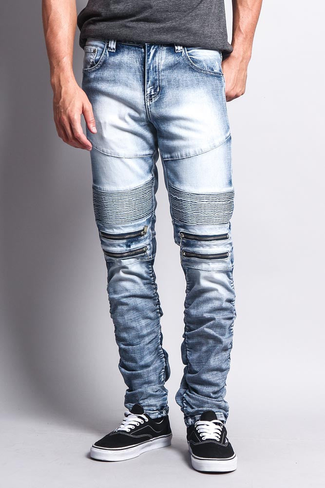 biker style jeans