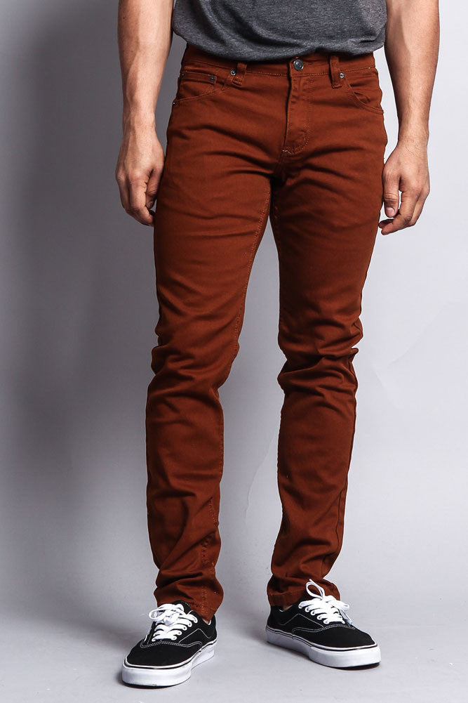 maroon color jeans