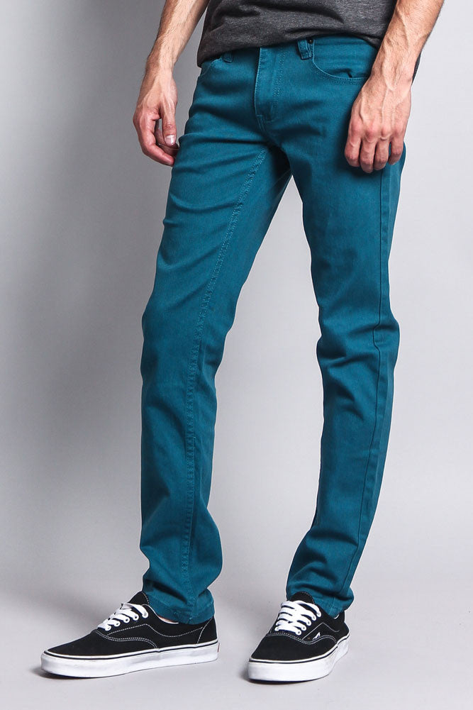 Men's Skinny Fit Colored Jeans (Devil Blue) – G-Style USA