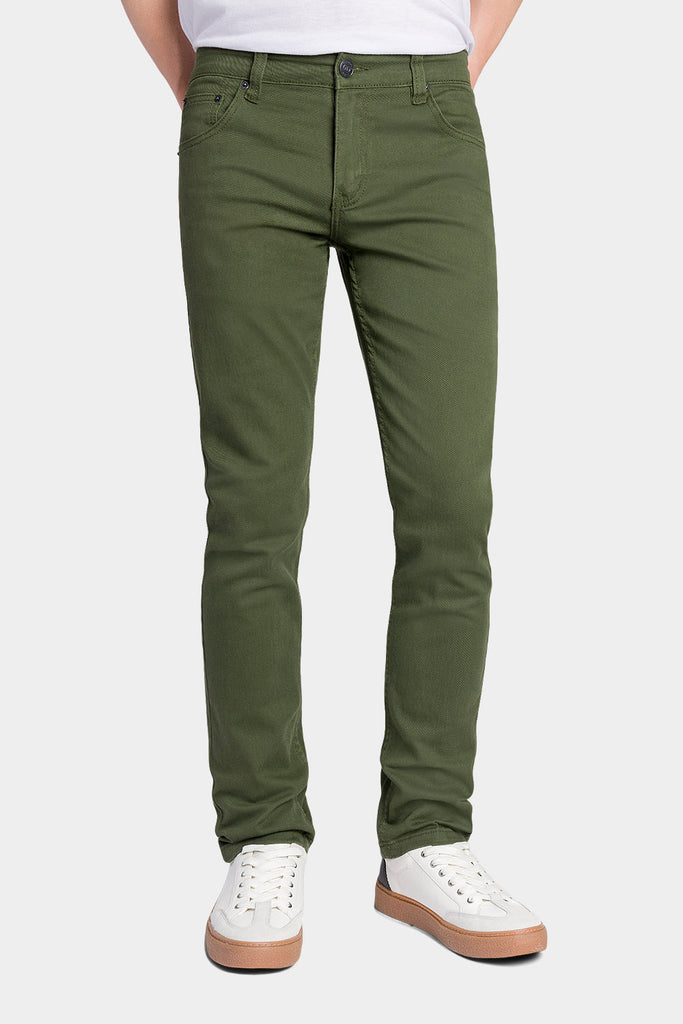 Essential Skinny Fit Colored Jeans (Olive) – G-Style USA