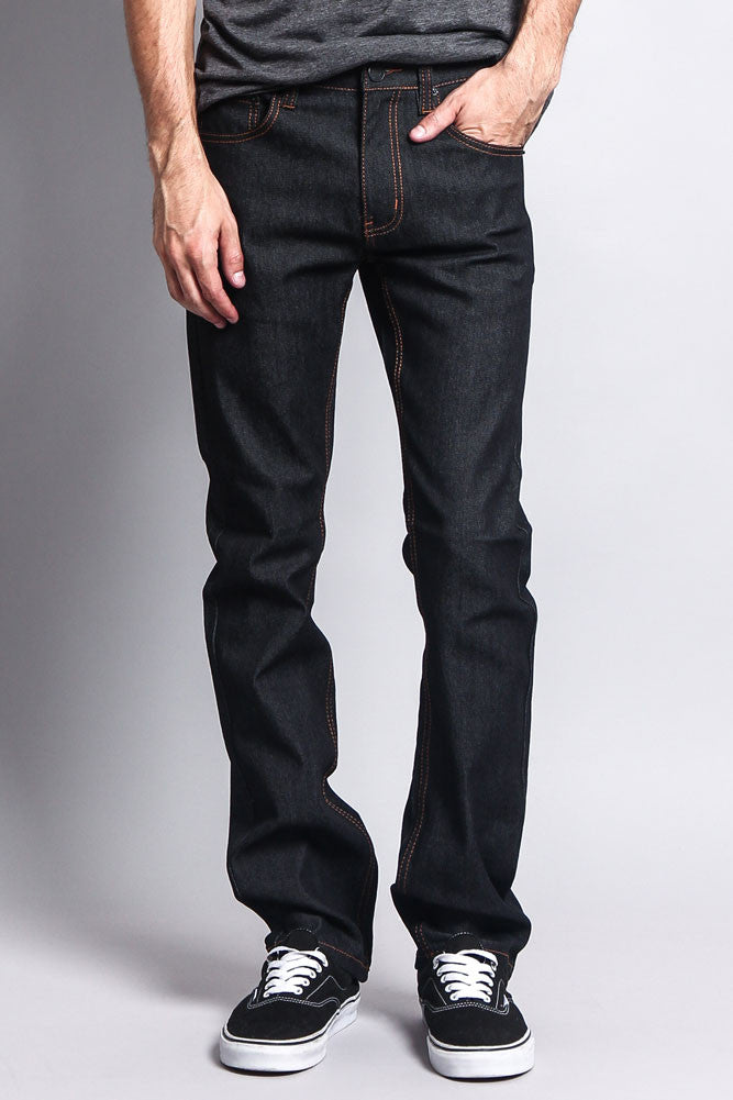 slim raw denim