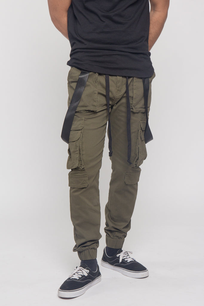 strapped joggers