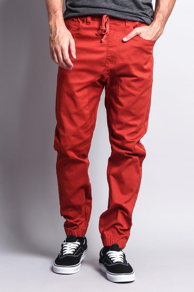 Men's Jogger Twill Pants (Burnt Orange) – G-Style USA