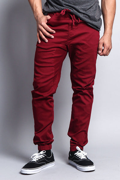 G-Style USA Mens Twill Skinny Jogger Pants